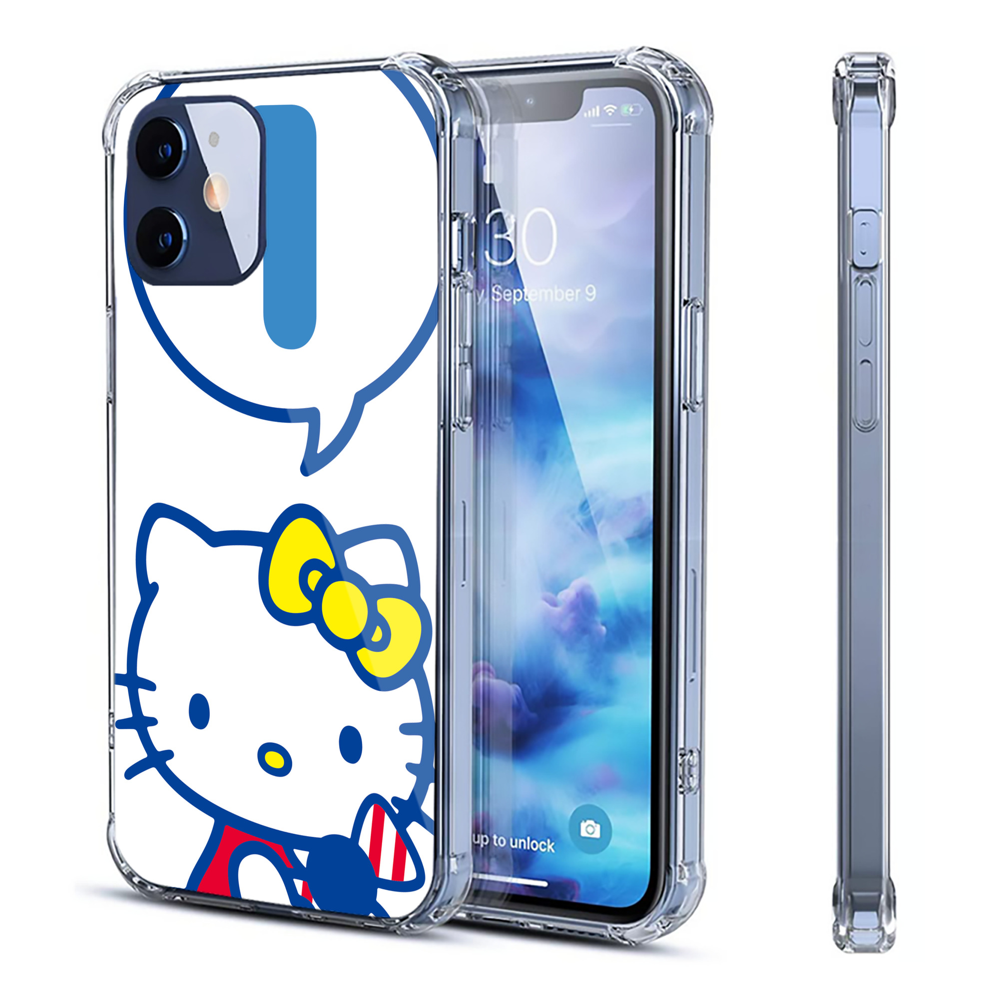 （画像用） Hello Kitty ハローキティ 【iPhone 12シリーズ対応】透明スマホケース（クリアソフトケース）